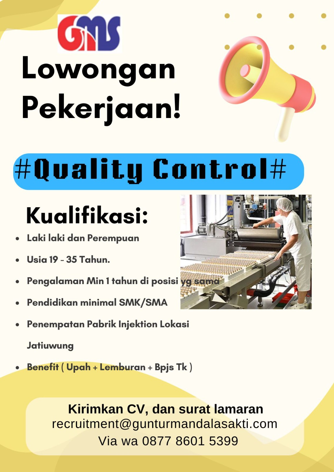 LOWONGAN PEKERJAAN GUNTUR MANDALA SAKTI